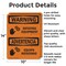 Signmission Rotating Equipment With Symbol Bilingual OSHA Warning Sign, Aluminum, 10in W x 14in L, 2PK OS-2PACK-WS-A-1014-L-12829 - alternate 4